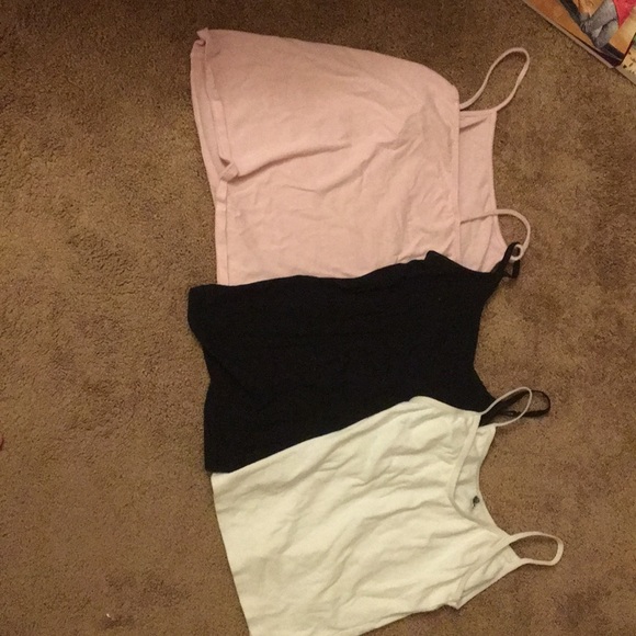 3 tank tops. Pink, Black, and White. - Picture 5 of 5